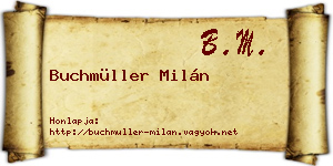 Buchmüller Milán névjegykártya