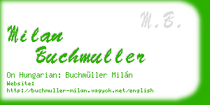milan buchmuller business card