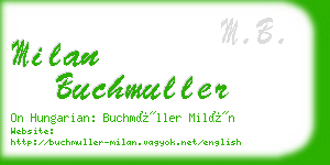 milan buchmuller business card